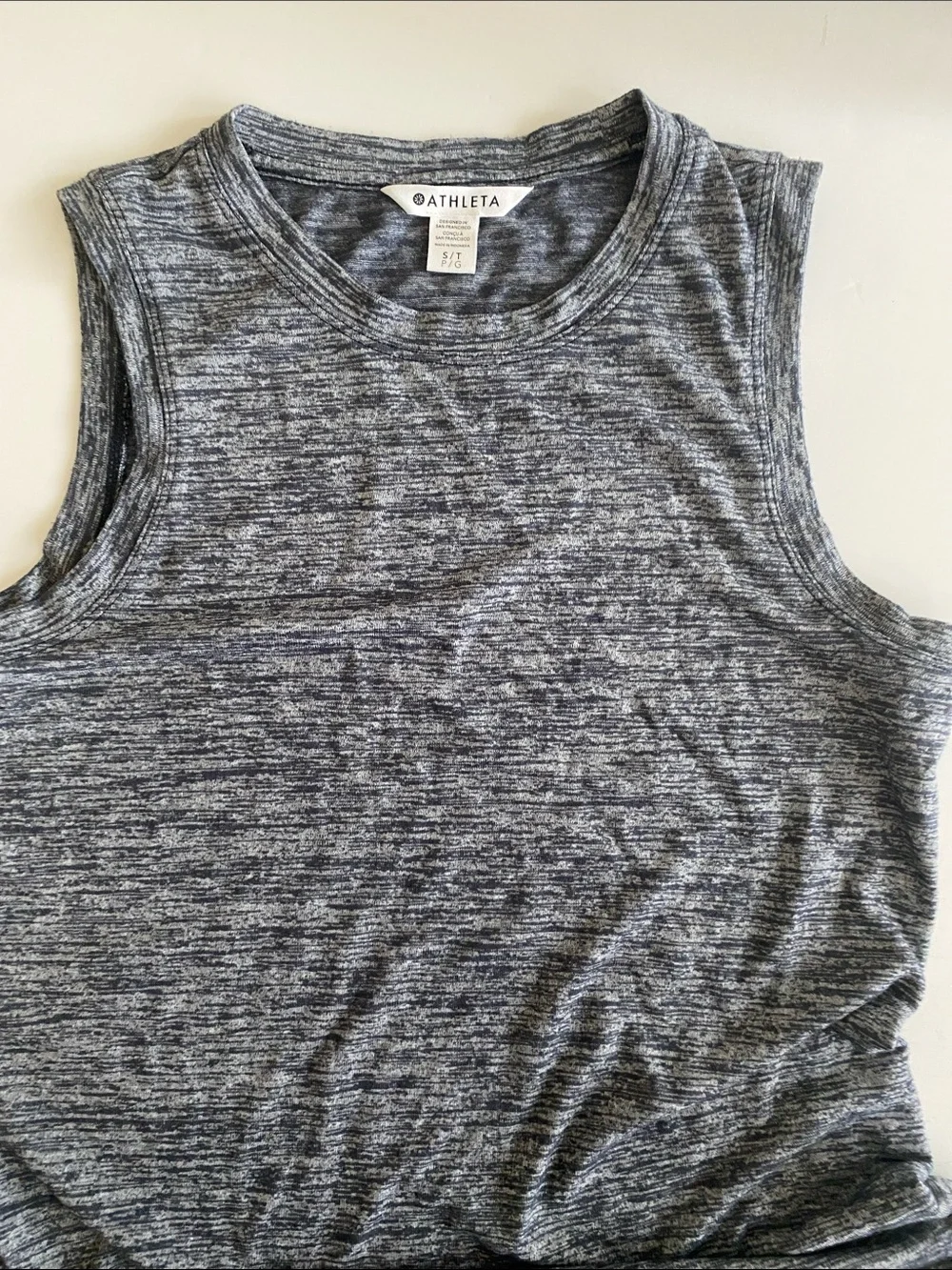 Athleta Heathered Charcoal Muscle Tank - Picture 1 of 4